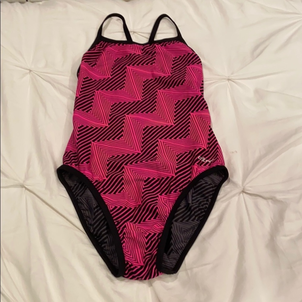 Reversible one piece dolfin bathing suit